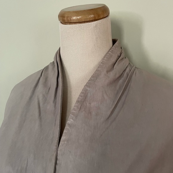 [Theory] Light Gray Leather “Lavella” Jacket Sz: 8 - Picture 9 of 10